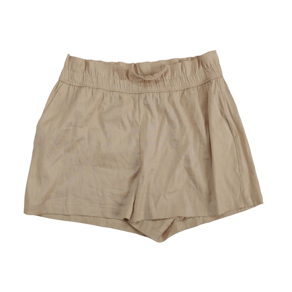Express NWT linen blend women's large khaki shorts elastic waist